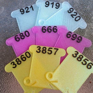 DMC Bobbins RAISED Permanent Numbers Vision Friendly Choose Your Set Cross Stitch Organizer Crafts