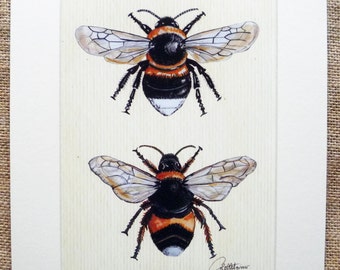 Bee paintings | Etsy