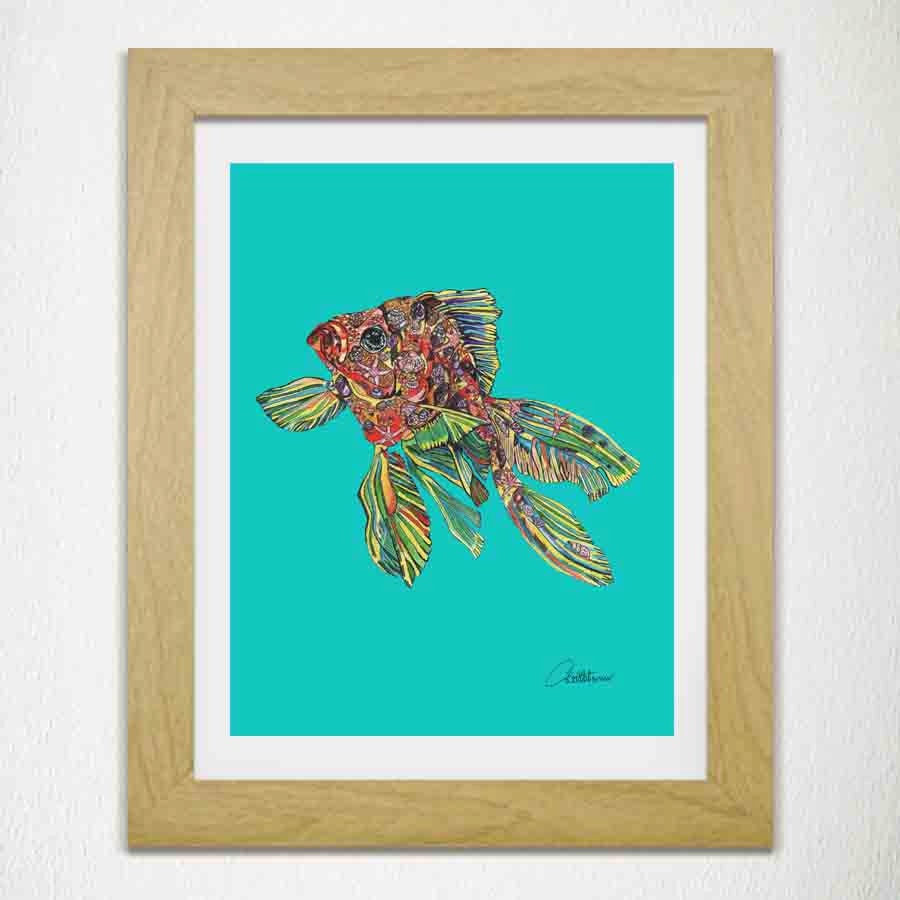 Fish Wall Art Fish Picture Fish Wall Decor Colourful Fish Art Etsy