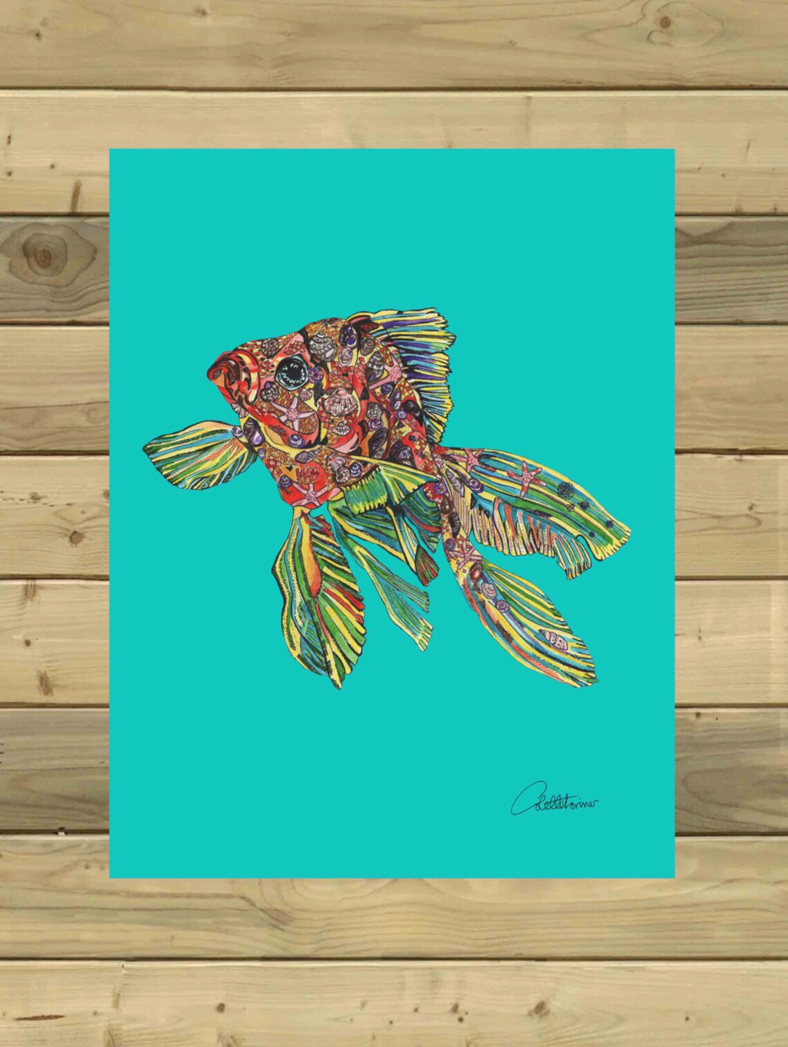 Fish Wall Art Fish Picture Fish Wall Decor Colourful Fish Art Etsy