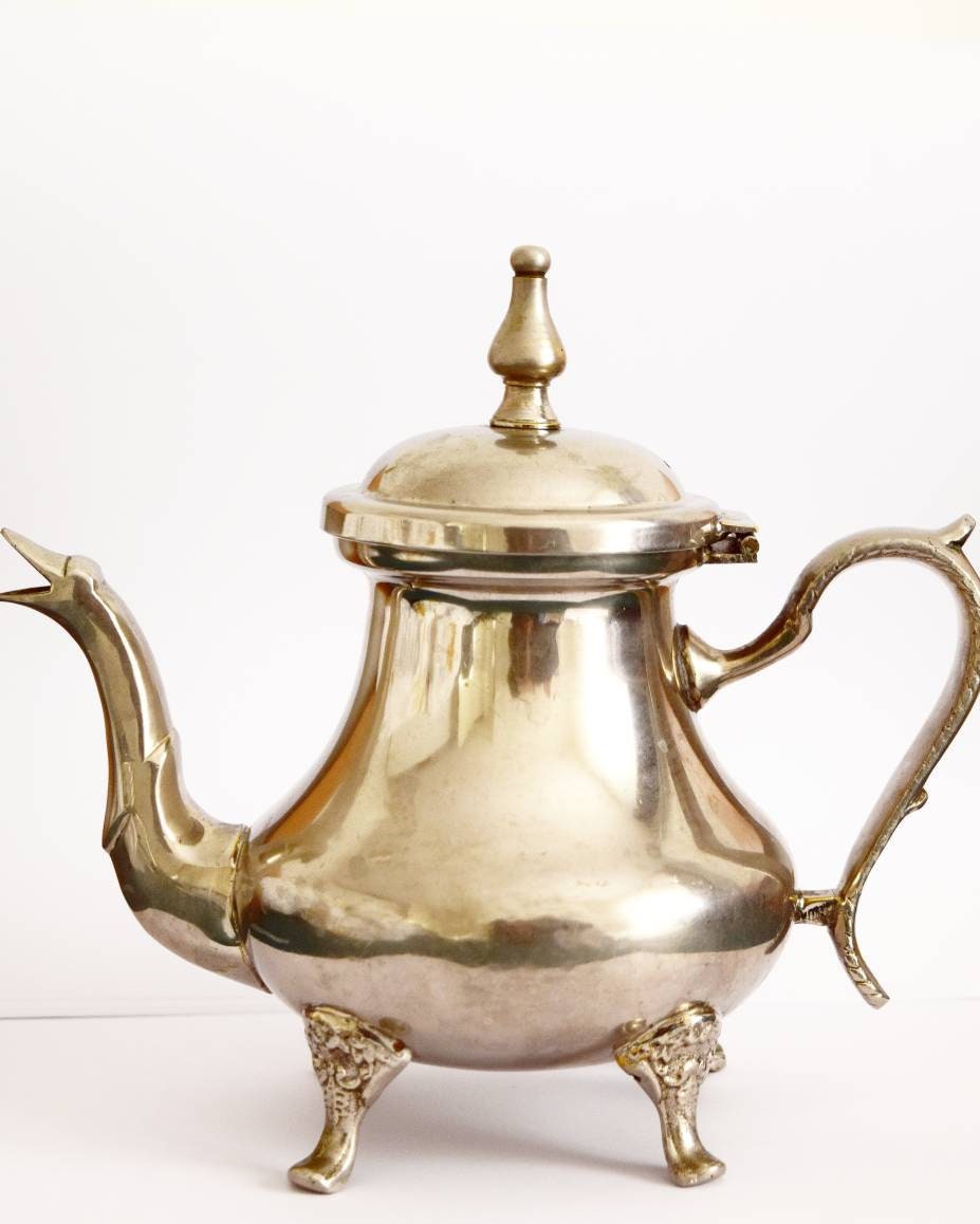 Vintage Moroccan Teapot Fés Handmade From Silverplated Etsy