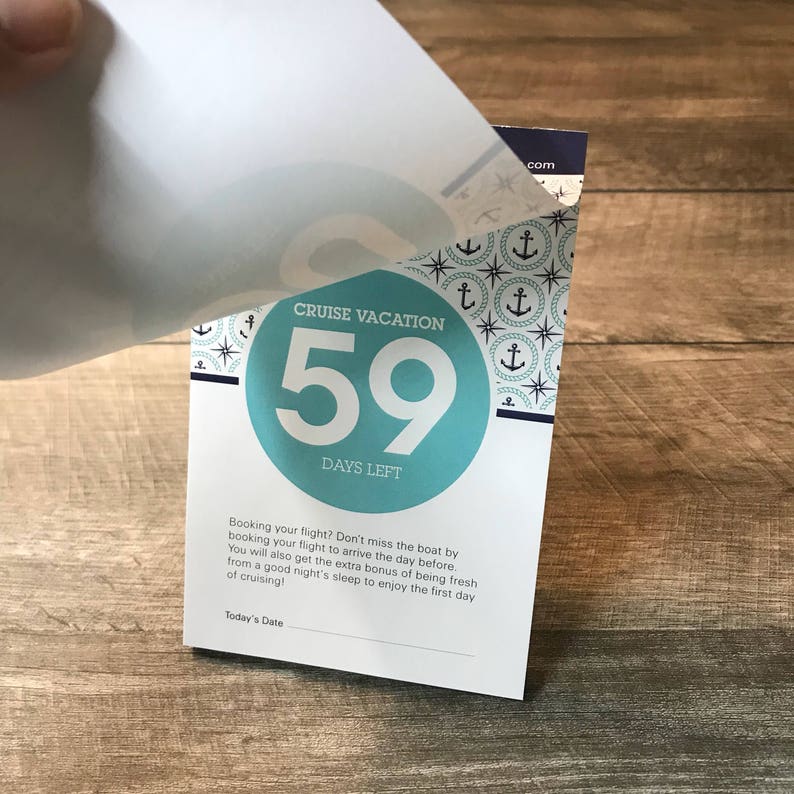 Countdown to Cruise a 60-Day tear-off calendar