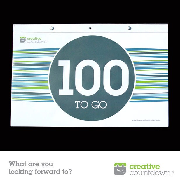 Wall Countdown Calendar 100 to Go EXTRA LARGE Etsy UK