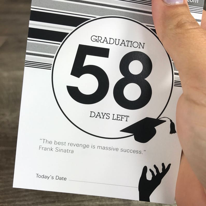 Countdown to College Graduation 60day Tear off Calendar in Etsy
