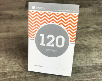 Countdown Calendar tear-off pad, 120 Day countdown to your big event (or goal!)