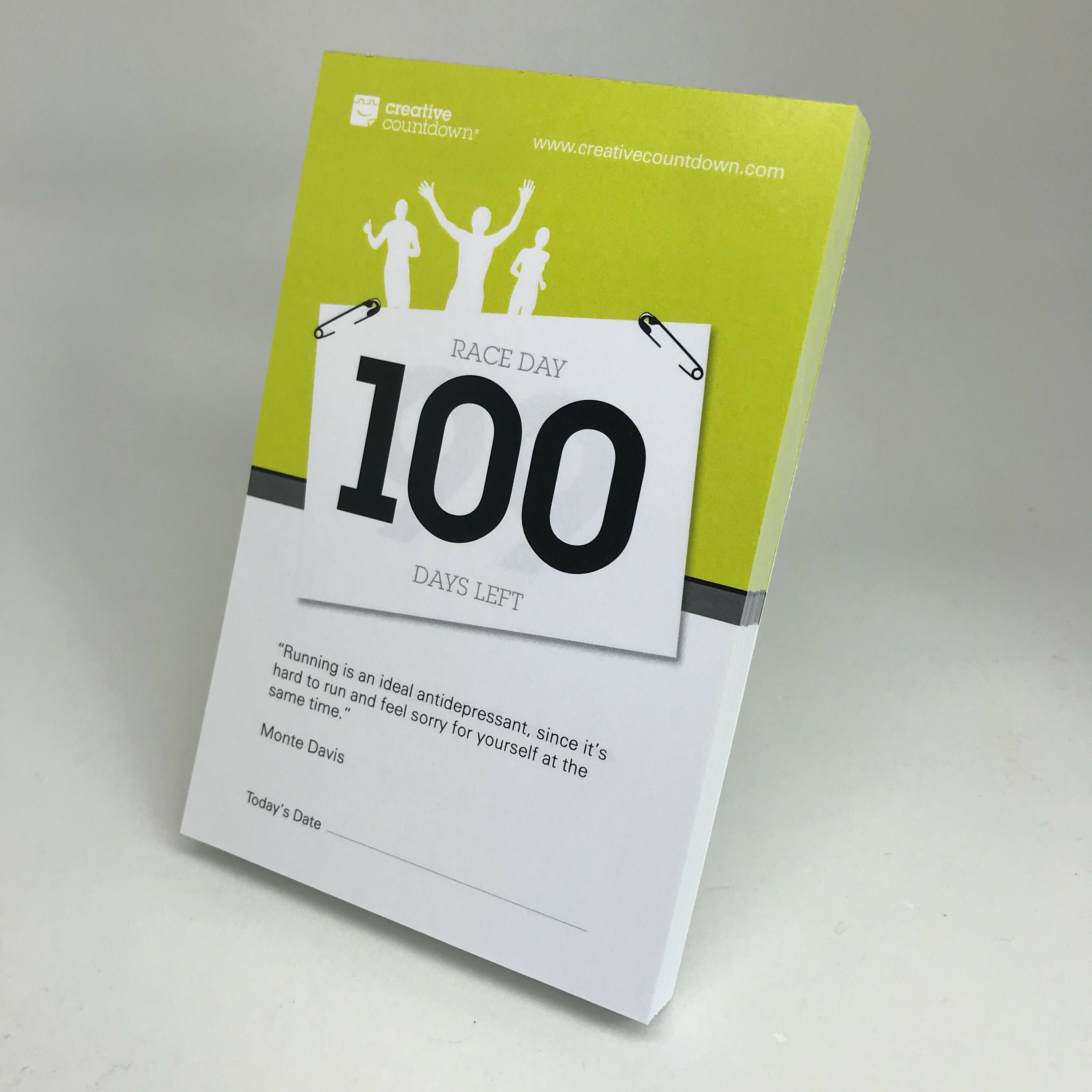 Countdown to Marathon a 100day Tearoff Countdown Calendar Etsy
