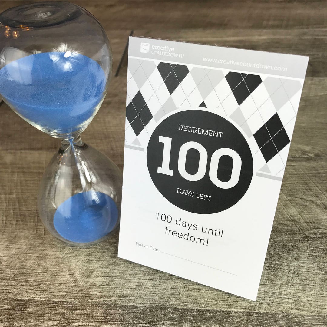Retirement Countdown A 100day Tearoff Calendar to the Big Day Etsy