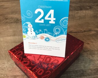 Advent Calendar Alternative 25 Days of Christmas Tear-off Countdown Calendar