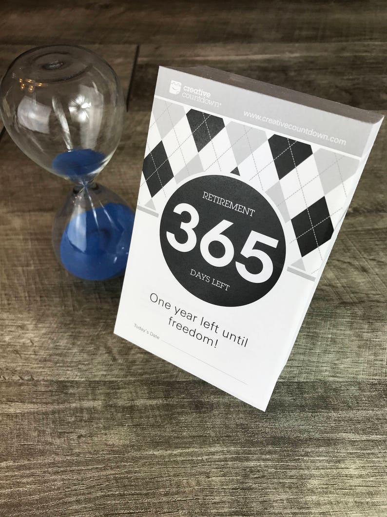 365day Countdown to Retirement Tearoff Calendar 1 Year Etsy