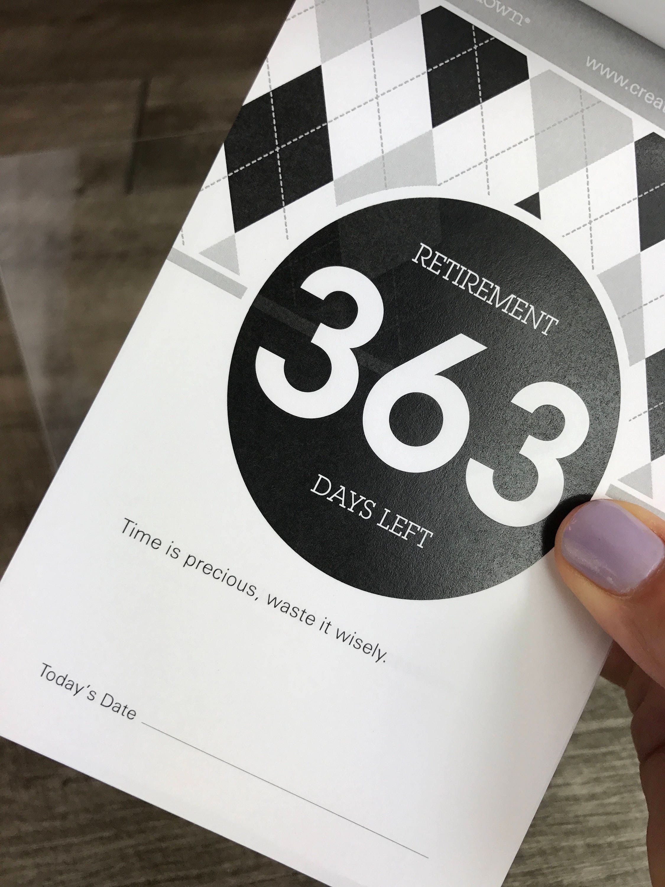 365TageCountdown zum Ruhestand Tearoff Kalender 1 Jahr bis Etsy