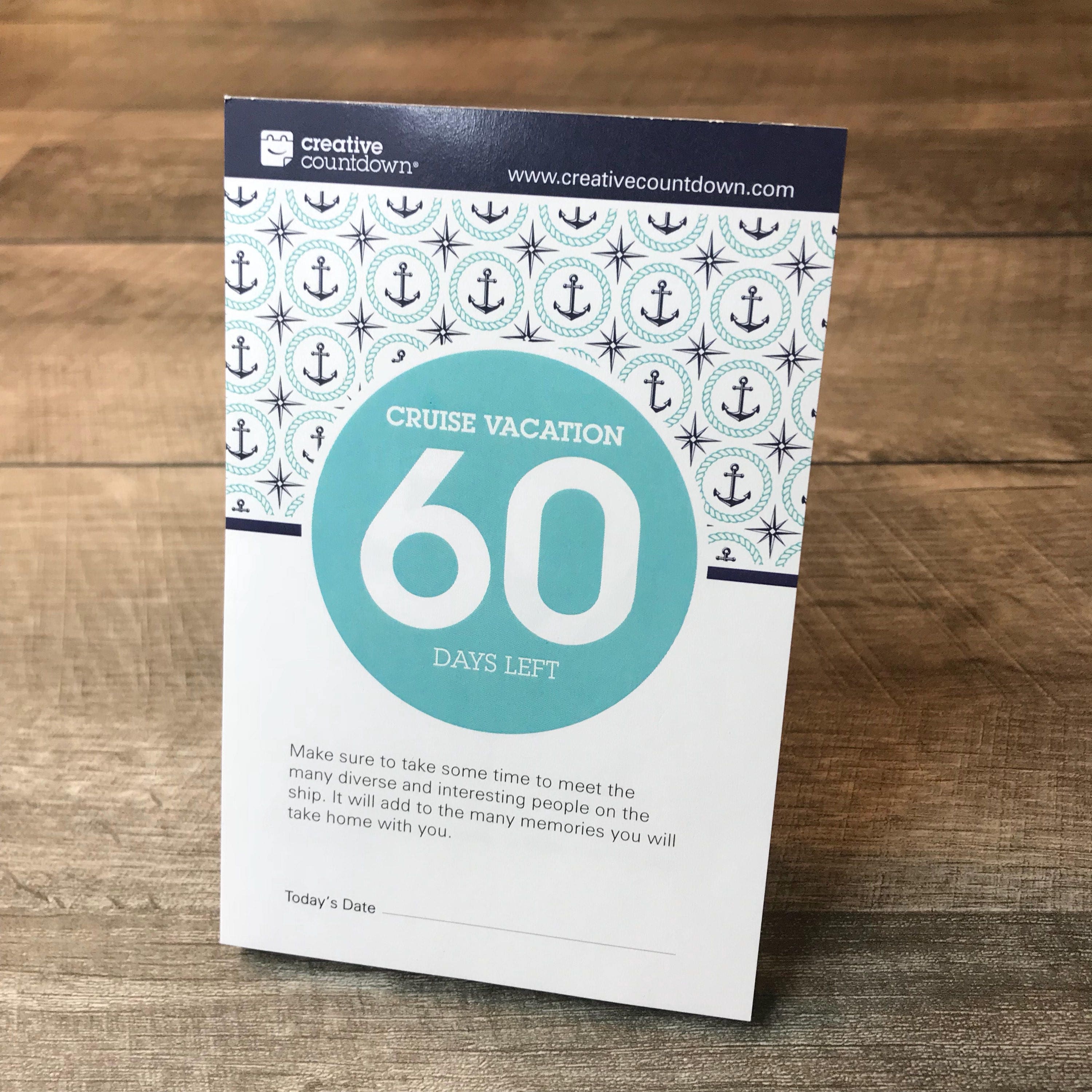 Countdown to Cruise a 60-day Tear-off Calendar - Etsy