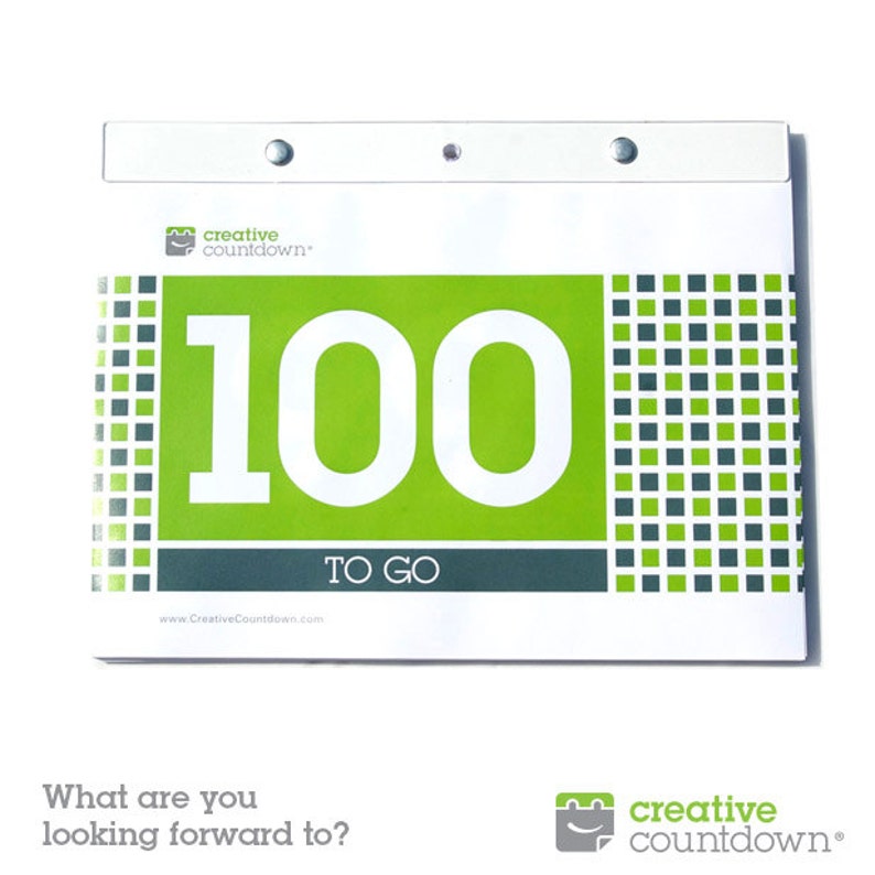 Wall Countdown Calendar 100 to Go LARGE Etsy