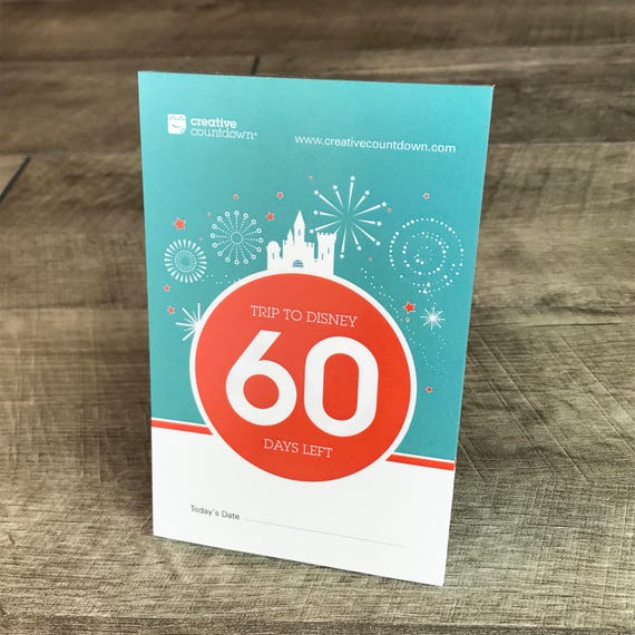 Disney Countdown A 60 Day Tear Off Disney Countdown Calendar Etsy disney 60 day countdown calendar 2021