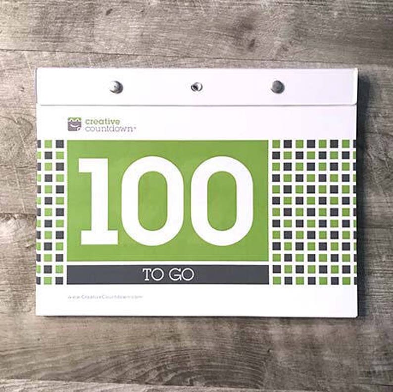 Wall Countdown Calendar 100 to Go LARGE Etsy