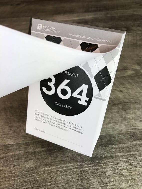 365-day Countdown to Retirement Tear-off Calendar 1 Year - Etsy 365-day Countdown to Retirement Tear-off Calendar 1 Year - Etsy