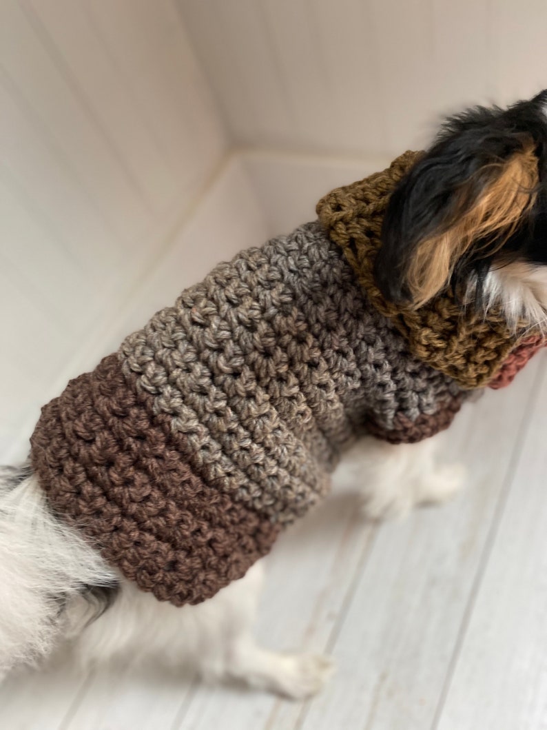 Crochet dog sweater, Crochet dog jumper, Crochet pet sweater, Crochet pet jumper, Crochet sweater, Crochet jumper, Crochet Pet Clothing image 4