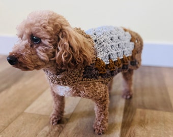 Crochet Dog Sweater, Crochet Pet Jacket, Crochet Pet Sweater, Granny Square Dog Sweater, Granny Square Sweater, Crochet Sweater for Pet, Top