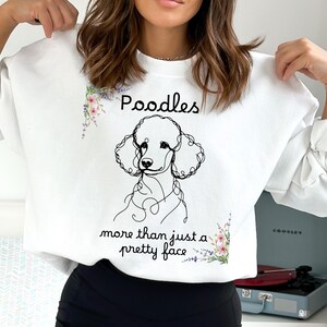 Poodle Sweatshirt: Boho Floral Dog Mom Gift