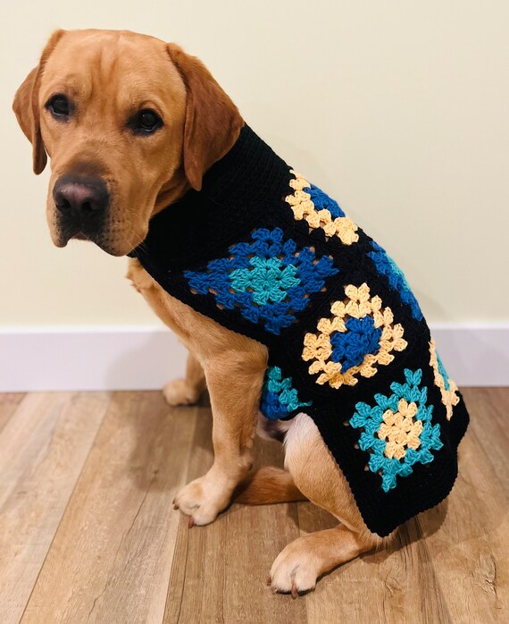 Granny square dog sweater 2025