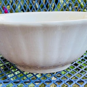 Vintage KT & K Pottery Mixing Bowl, 1920&#39;s, With Lots of Patina, Farmhouse, Cottage