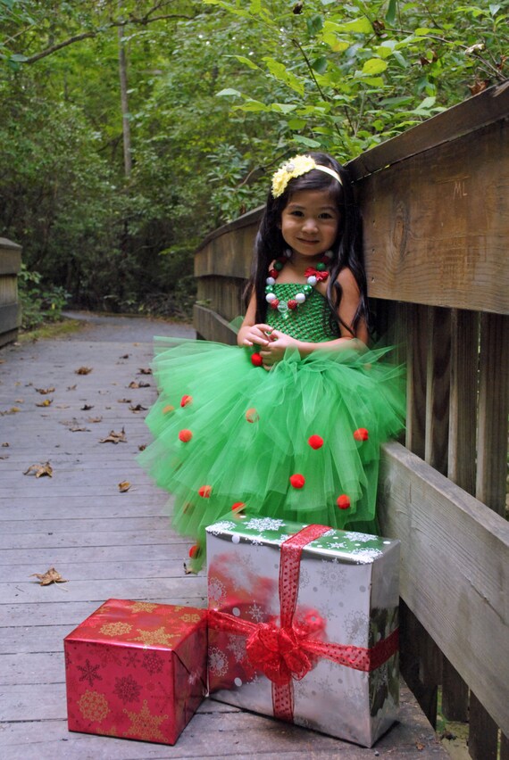 christmas tree tutu dress