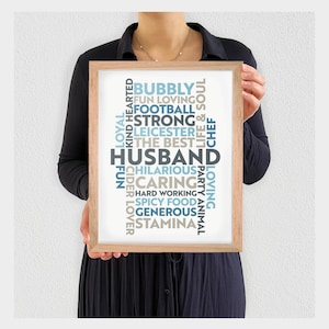 Op maat gemaakte gepersonaliseerde WordArt Print inlijsting cadeau thuis familie vriend verjaardag Word Cloud 21 woorden kleurrijke inlijsting A4 A3 A2 typografie