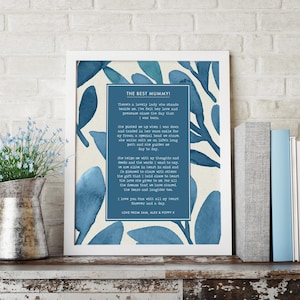 Use seu próprio poema personalizado impressão moldura arte feito sob medida presente aniversário letras lembrança casamento casa A5 8x10 A4 A3