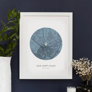 Impresión de mapa del Reino Unido personalizada y hecha a medida, mapas OS, regalo de inauguración de la casa, arte enmarcado, decoración de pared, mapa detallado