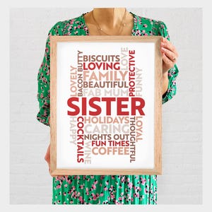 Op maat gemaakte gepersonaliseerde WordArt Print inlijsting cadeau thuis familie vriend verjaardag Word Cloud 21 woorden kleurrijke inlijsting A4 A3 A2 typografie