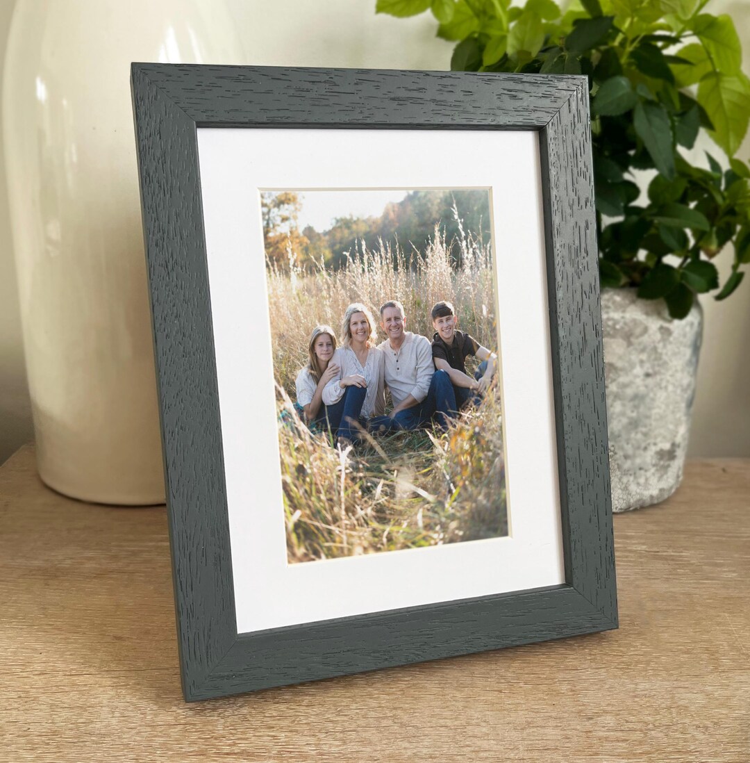 Printed and Framed Photo Handmade Dark Grey Colour Picture Frame ...