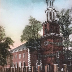Vintage 1930er Jahre handkolorierte Postkarte, Christ Church, Alexandra, Schönes Postkarten Sammlerstück