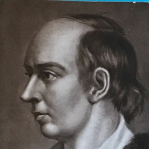 Ancienne carte postale de beaux-arts des années 1900, Portrait d’Oliver Goldsmith, romancier irlandais, poète dramaturge, une belle inutilisé, divisé au dos, Vintage carte postale