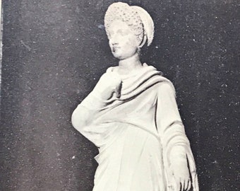 Postal francesa antigua de bellas artes, escultura de bellas artes, Julie, hija de Tilus, encontrada en Bouillargues (Gard), en 1840, Vintage Art Post Ca