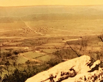 Vintage Hand Colored Postcard, Lovers Leap, Tuscarora Summitt, Pennsylvania, Beautiful 1930s Postcard Collectible