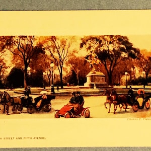 Antica cartolina del 1900, The Plaza, New York City, Raphael Tuck Publishers, Cartolina d'epoca da collezione