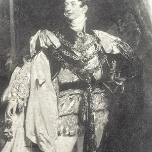 AG115G, carte postale antique de beaux-arts, peinture d'art, portrait de George IV, artiste de Sir Thomas Lawrence, États-Unis