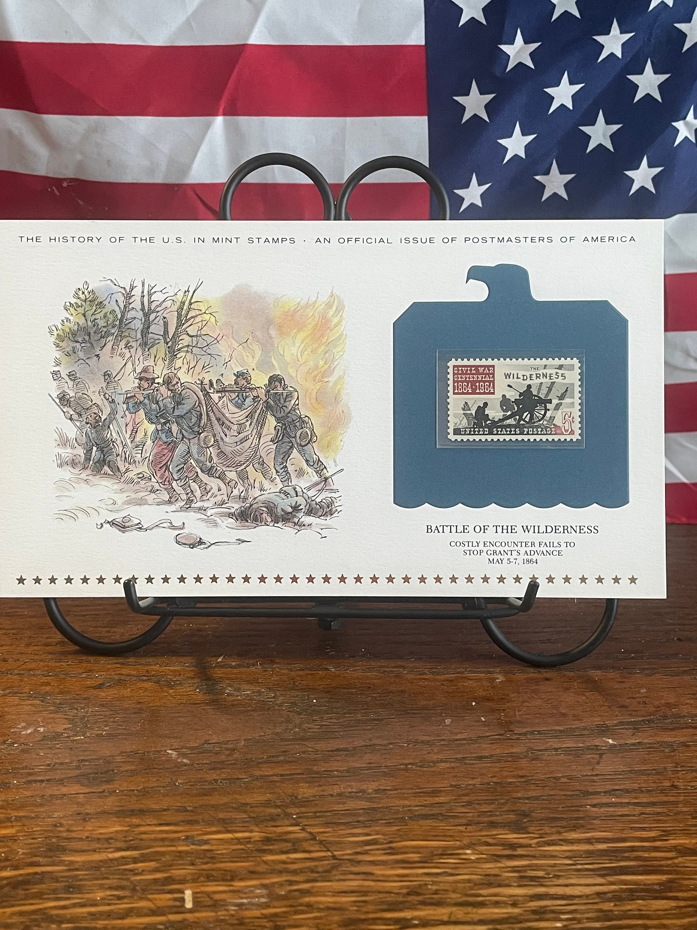 Battle of Wilderness Stamp: 1964 US Mint, Civil War History - Etsy
