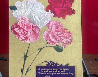 Antike Blumengruß Postkarte: Frühe Geteilte Ära,GT26G