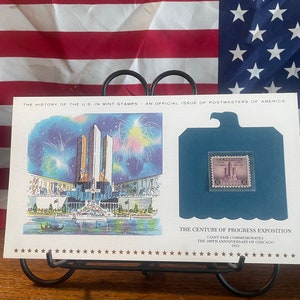 Storia dei francobolli americani nuovi, 25 maggio 1933, esposizione The Century Of Progress, emissione di Postmasters Of America