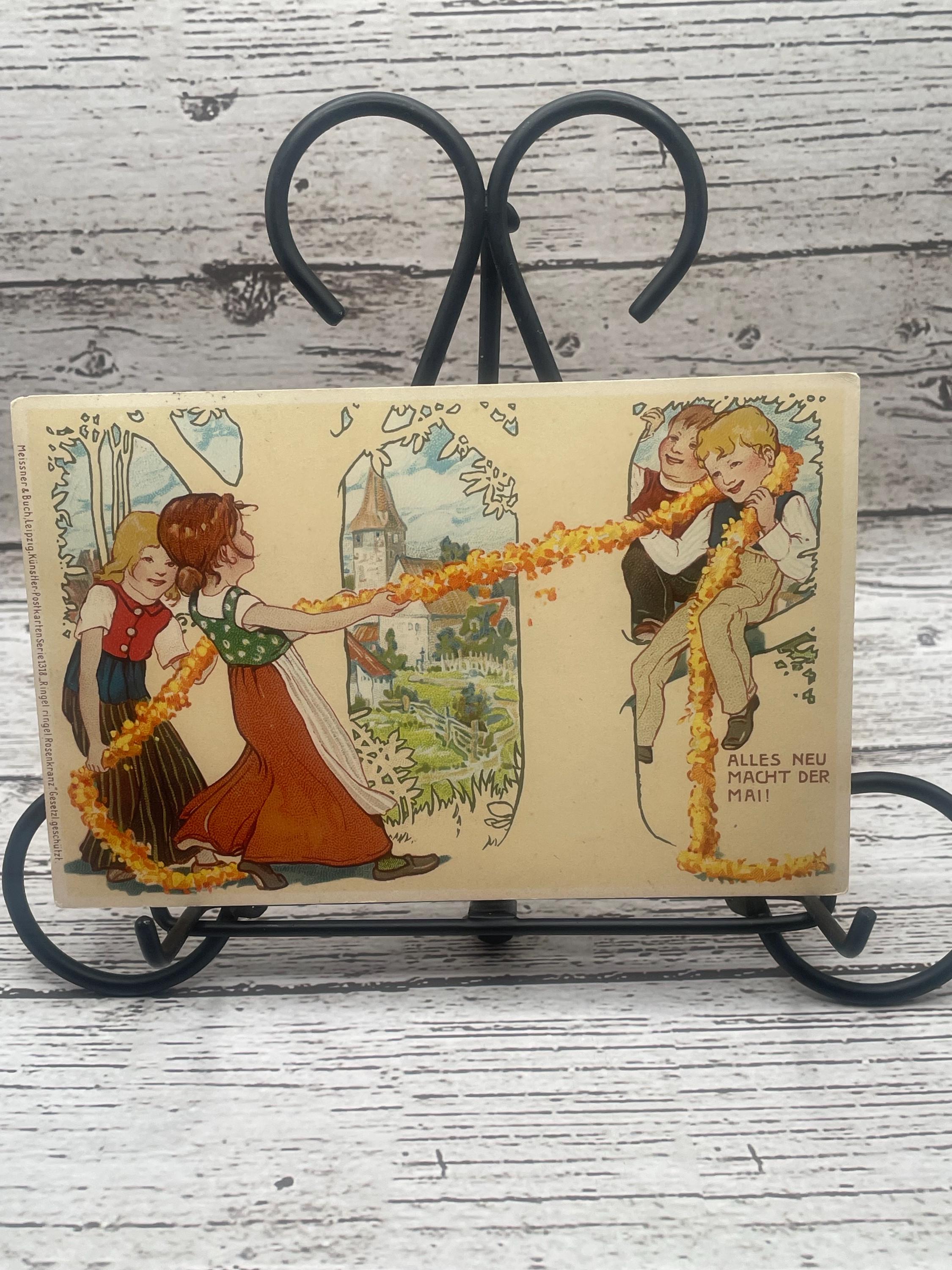 VW115G, Antique View Postcard, Four Children Playing, Germany - Etsy
