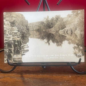 RP03G Carte postale photo vintage, Reflections At The Dells Of The Big Sioux River, Dell Rapids, S D