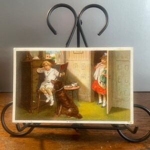 AG86G, cartolina antica di belle arti, pittura di belle arti, IN DISGRACE, artista non firmato, 1909