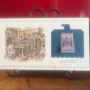 Storia dei francobolli coniati negli Stati Uniti, 20 ottobre 1940, il 13° emendamento abolisce la schiavitù, emissione di Postmasters Of America