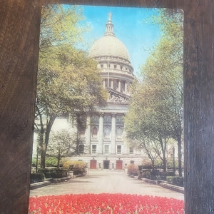 Vintage, WISCONSIN, Ansicht, Riesenpostkarte, State Capklemme, Madison, LL Koch, Milwaukee Verlag
