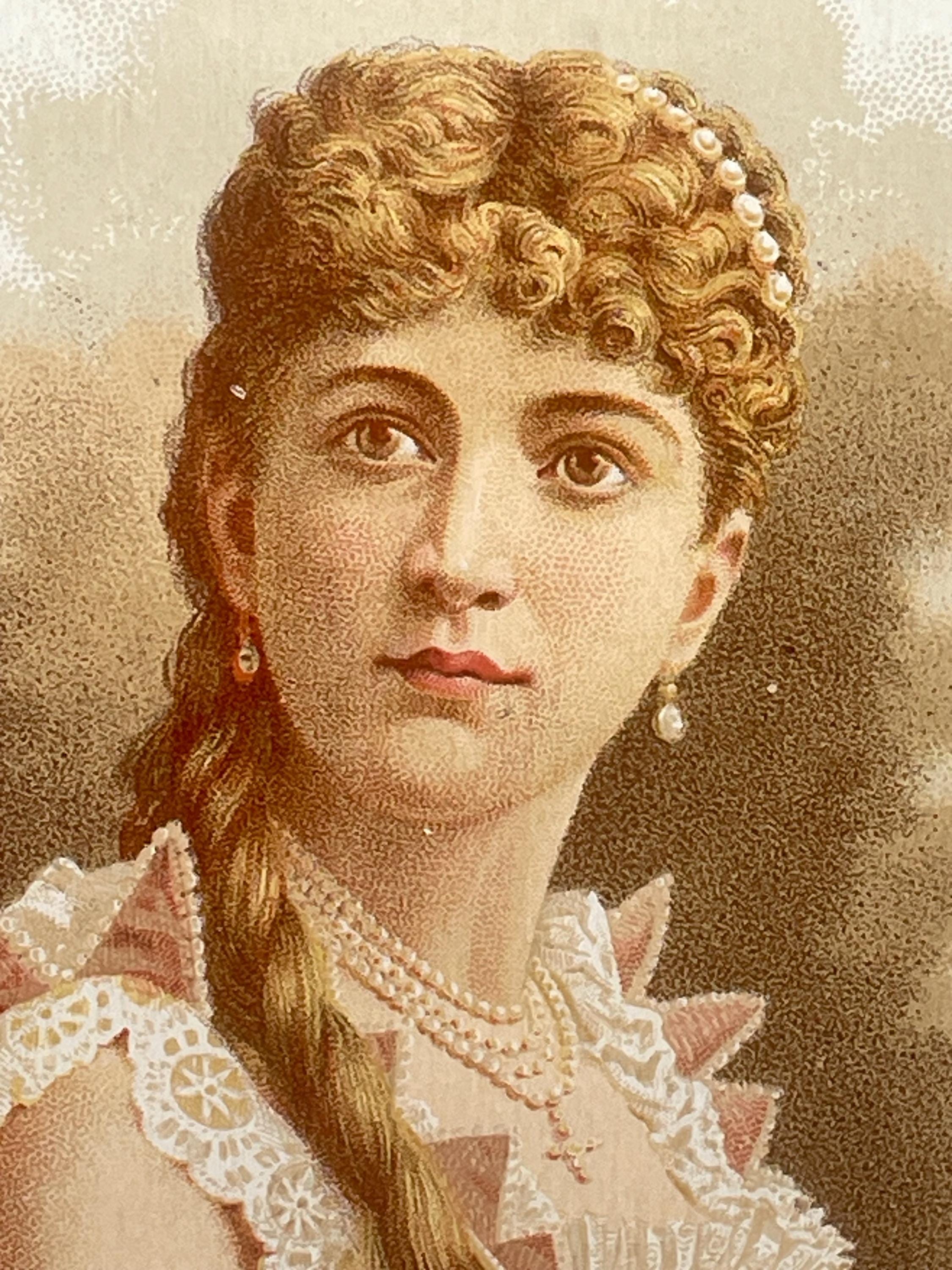 5X9, Victorian Trade Card 1800s, the Distinguished Tragedienne
