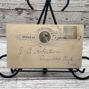 USPC18G, Antyk, Lata 1800., Karta pocztowa USA, 1 Cent, Harvey Spaulding, Radca prawny