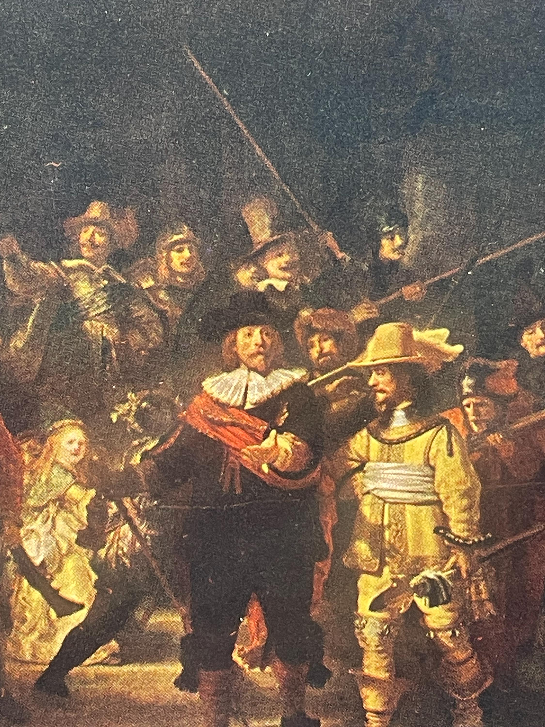 ヴィンテージ「夜警」ポストカード：レンブラントの絵画、オランダ黄金