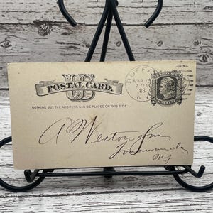 USPC19G, Antiquität, 1800er Jahre, US Postkarte, 1 Cent, W C Cornwall, Bank of Buffalo