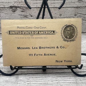 USPC14G, Antigüedad, Década de 1800, Tarjeta postal de EE. UU., 1 centavo, Sres. Lea Brothers and Co.