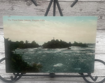 VW98G, NIAGARA FALLS, New York, Vintage, Ansichtskarte, Die drei Schwesterinseln, Großbritannien